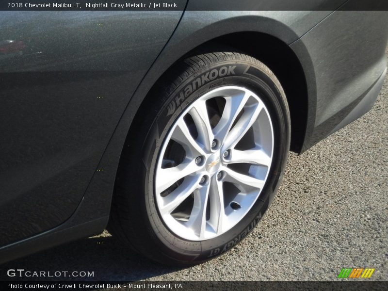Nightfall Gray Metallic / Jet Black 2018 Chevrolet Malibu LT