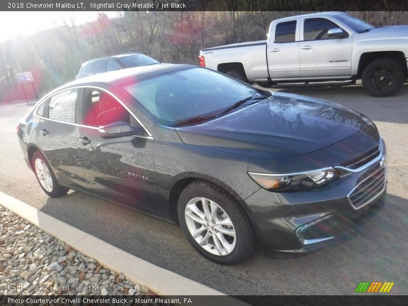 Nightfall Gray Metallic / Jet Black 2018 Chevrolet Malibu LT
