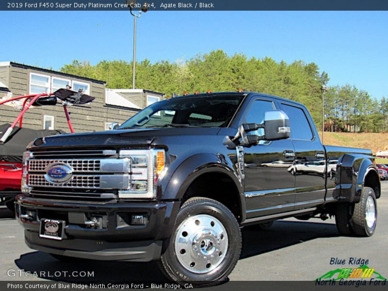 Agate Black / Black 2019 Ford F450 Super Duty Platinum Crew Cab 4x4