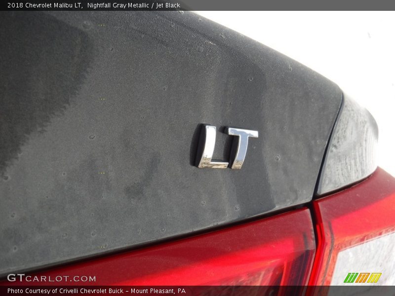 Nightfall Gray Metallic / Jet Black 2018 Chevrolet Malibu LT