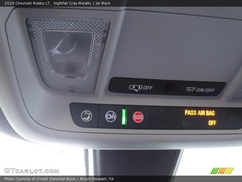 Nightfall Gray Metallic / Jet Black 2018 Chevrolet Malibu LT