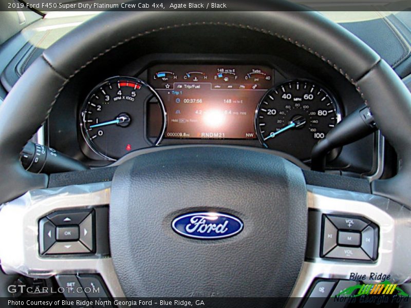 Agate Black / Black 2019 Ford F450 Super Duty Platinum Crew Cab 4x4