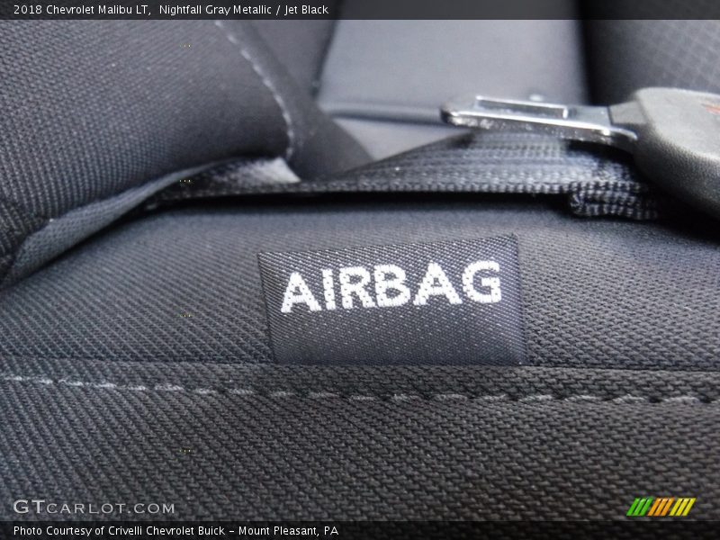 Nightfall Gray Metallic / Jet Black 2018 Chevrolet Malibu LT