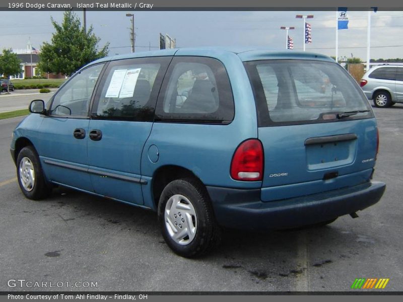 Island Teal Metallic / Gray 1996 Dodge Caravan