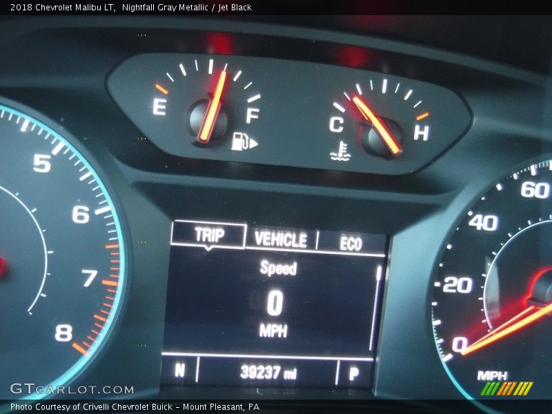 Nightfall Gray Metallic / Jet Black 2018 Chevrolet Malibu LT