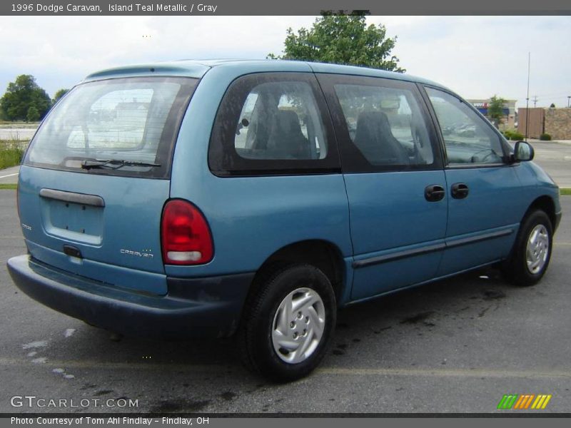 Island Teal Metallic / Gray 1996 Dodge Caravan