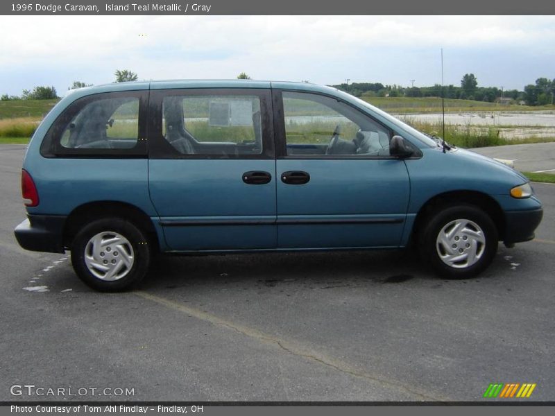 Island Teal Metallic / Gray 1996 Dodge Caravan