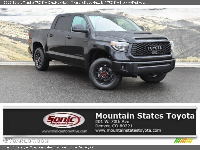Midnight Black Metallic / TRD Pro Black w/Red Accent 2019 Toyota Tundra TRD Pro CrewMax 4x4
