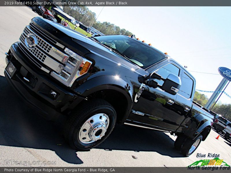 Agate Black / Black 2019 Ford F450 Super Duty Platinum Crew Cab 4x4