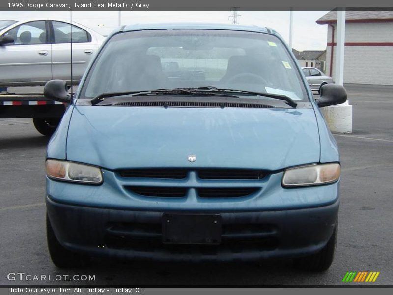 Island Teal Metallic / Gray 1996 Dodge Caravan