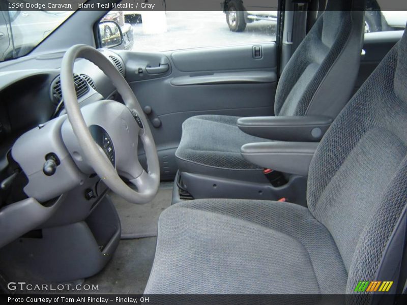 Island Teal Metallic / Gray 1996 Dodge Caravan