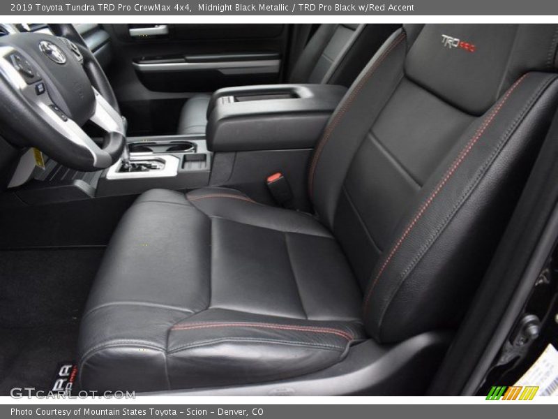 Front Seat of 2019 Tundra TRD Pro CrewMax 4x4