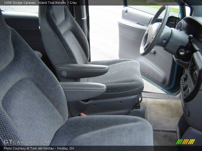 Island Teal Metallic / Gray 1996 Dodge Caravan