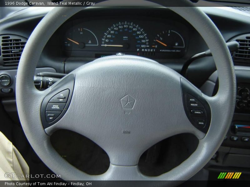 Island Teal Metallic / Gray 1996 Dodge Caravan