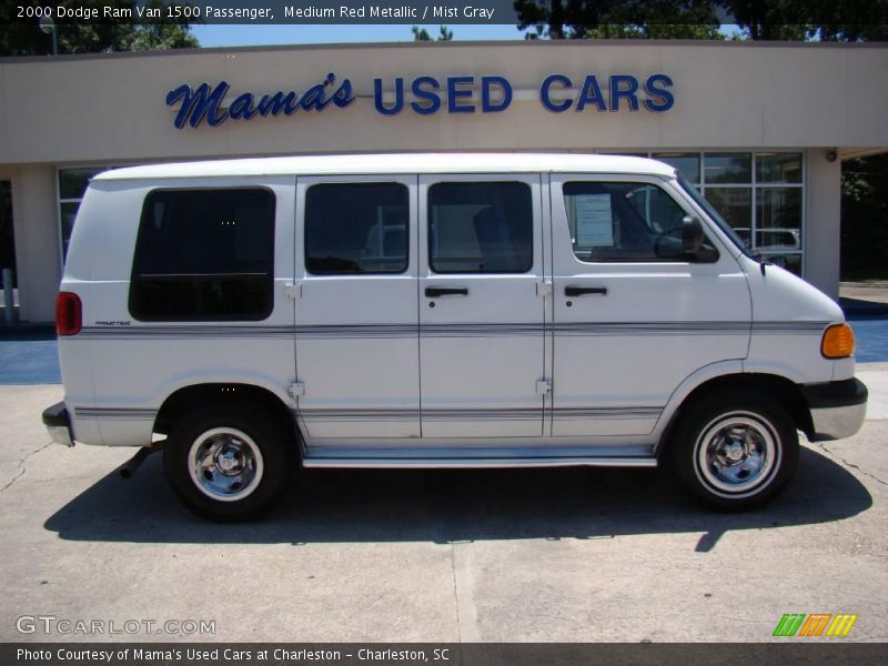 Medium Red Metallic / Mist Gray 2000 Dodge Ram Van 1500 Passenger
