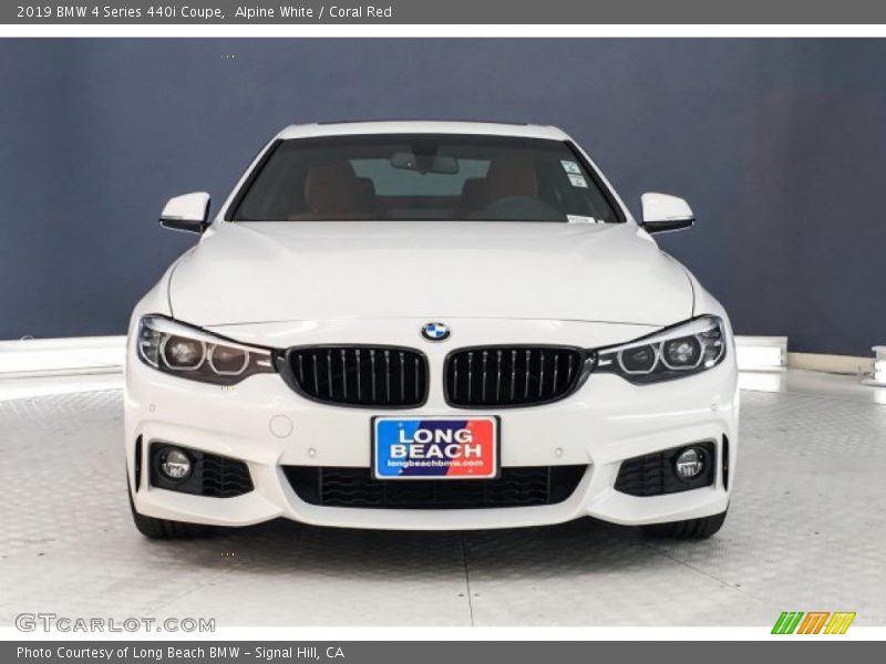 Alpine White / Coral Red 2019 BMW 4 Series 440i Coupe