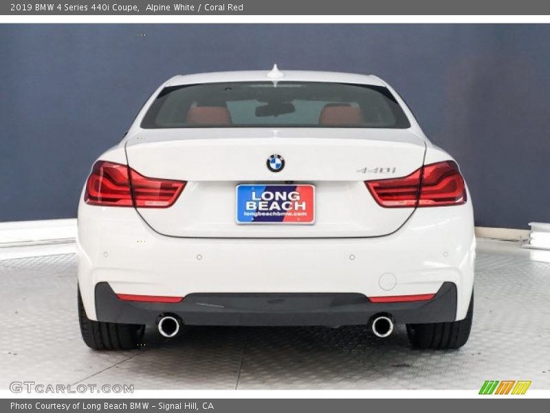 Alpine White / Coral Red 2019 BMW 4 Series 440i Coupe