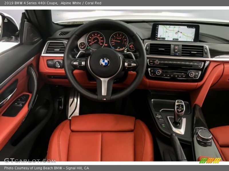 Alpine White / Coral Red 2019 BMW 4 Series 440i Coupe