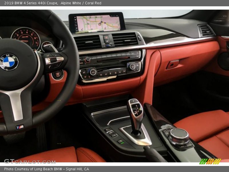Alpine White / Coral Red 2019 BMW 4 Series 440i Coupe