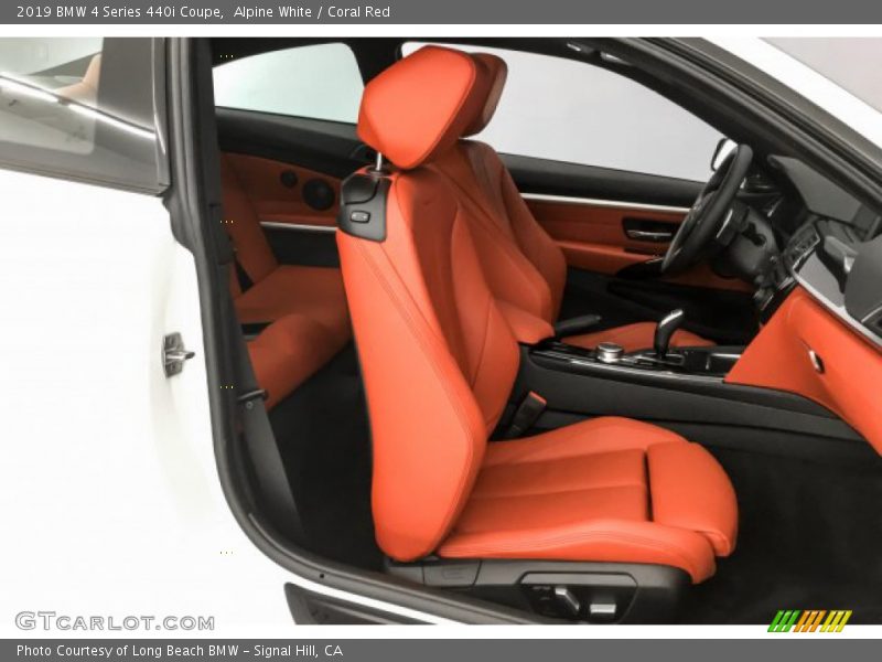 Alpine White / Coral Red 2019 BMW 4 Series 440i Coupe