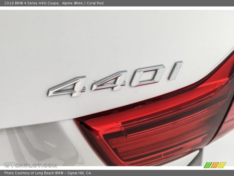 Alpine White / Coral Red 2019 BMW 4 Series 440i Coupe