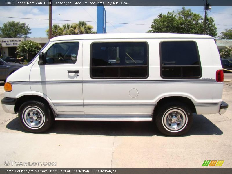 Medium Red Metallic / Mist Gray 2000 Dodge Ram Van 1500 Passenger