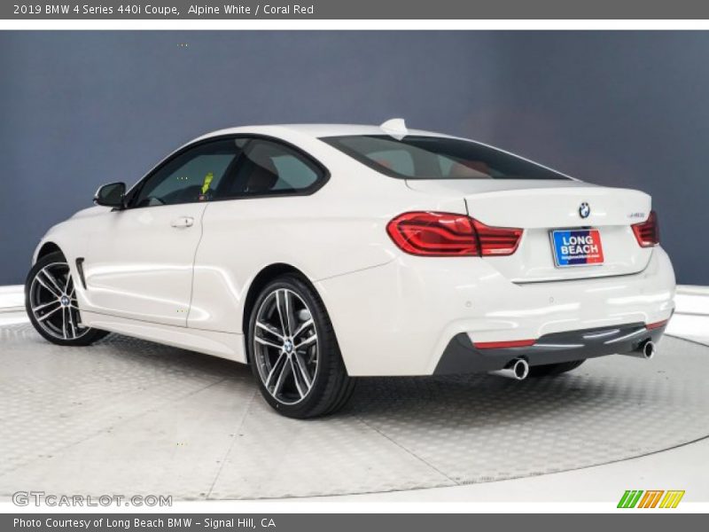 Alpine White / Coral Red 2019 BMW 4 Series 440i Coupe