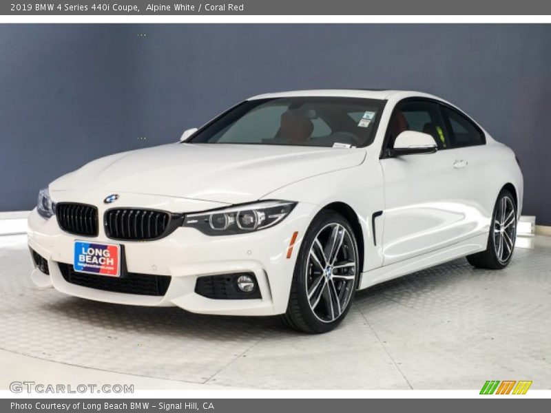 Alpine White / Coral Red 2019 BMW 4 Series 440i Coupe