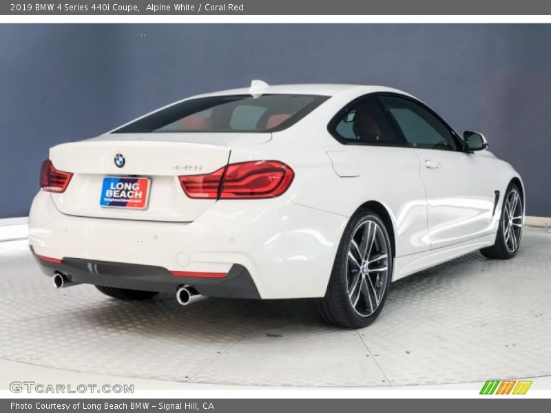 Alpine White / Coral Red 2019 BMW 4 Series 440i Coupe
