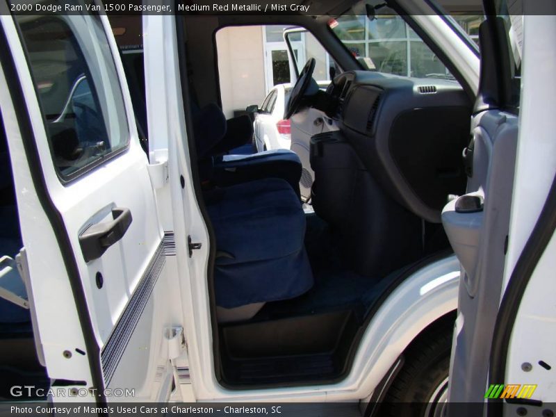 Medium Red Metallic / Mist Gray 2000 Dodge Ram Van 1500 Passenger