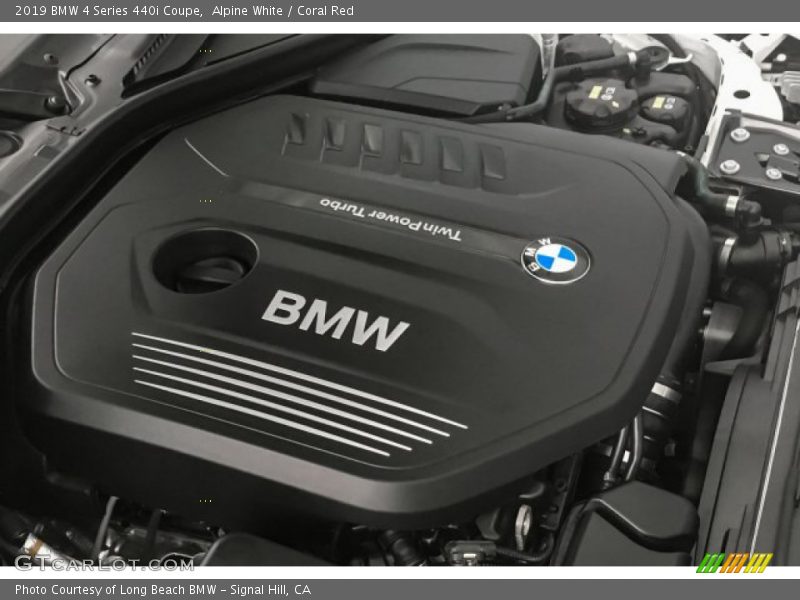 Alpine White / Coral Red 2019 BMW 4 Series 440i Coupe