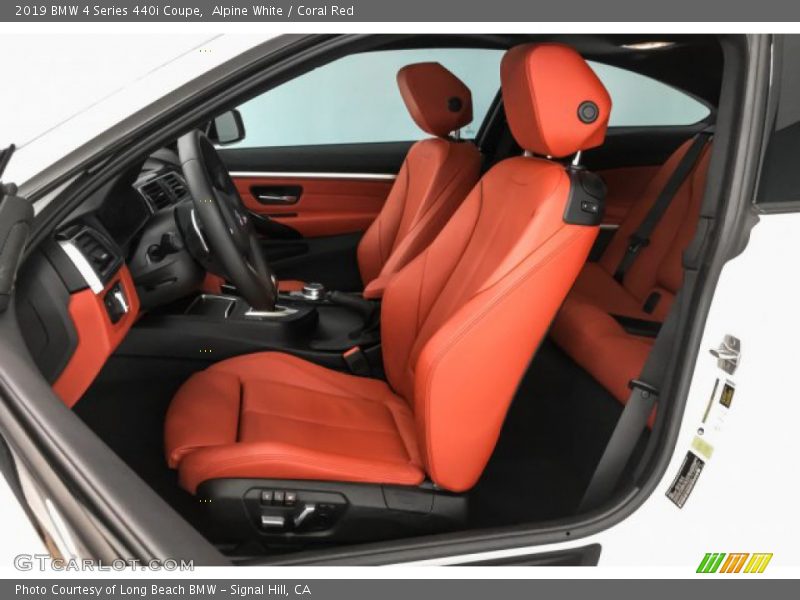 Alpine White / Coral Red 2019 BMW 4 Series 440i Coupe