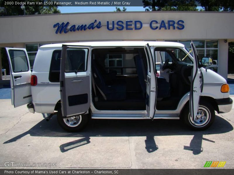 Medium Red Metallic / Mist Gray 2000 Dodge Ram Van 1500 Passenger
