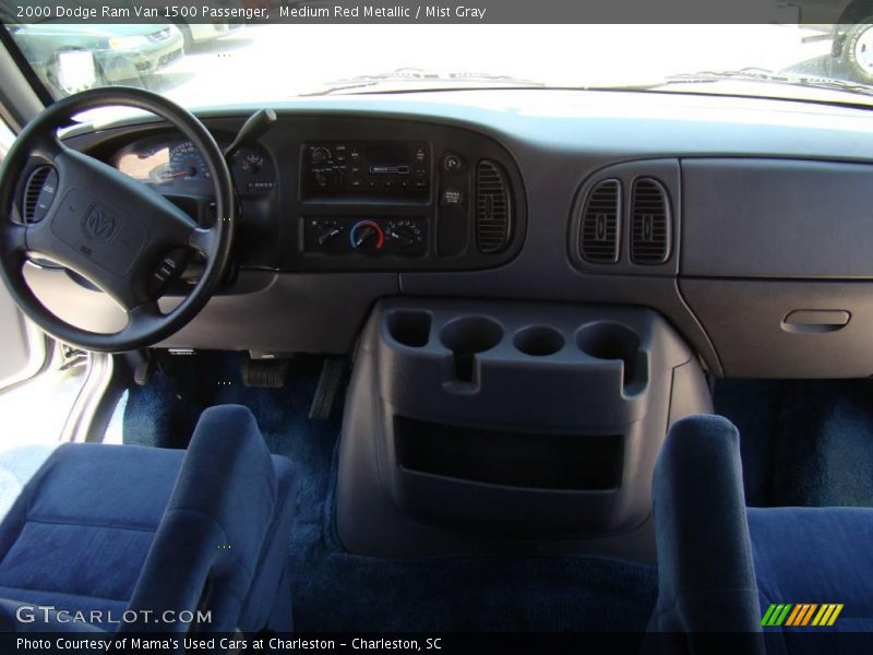 Medium Red Metallic / Mist Gray 2000 Dodge Ram Van 1500 Passenger