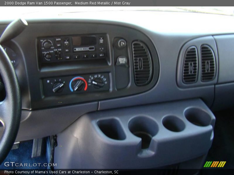 Medium Red Metallic / Mist Gray 2000 Dodge Ram Van 1500 Passenger
