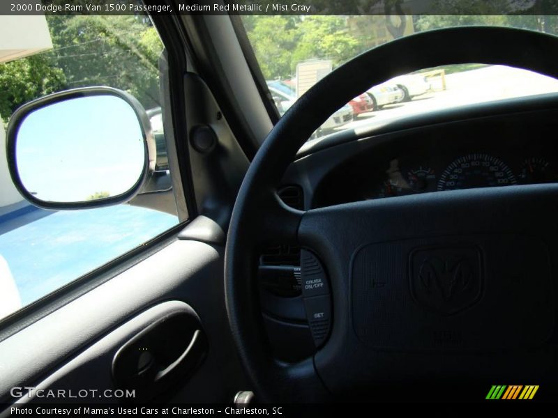 Medium Red Metallic / Mist Gray 2000 Dodge Ram Van 1500 Passenger