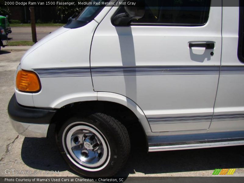Medium Red Metallic / Mist Gray 2000 Dodge Ram Van 1500 Passenger
