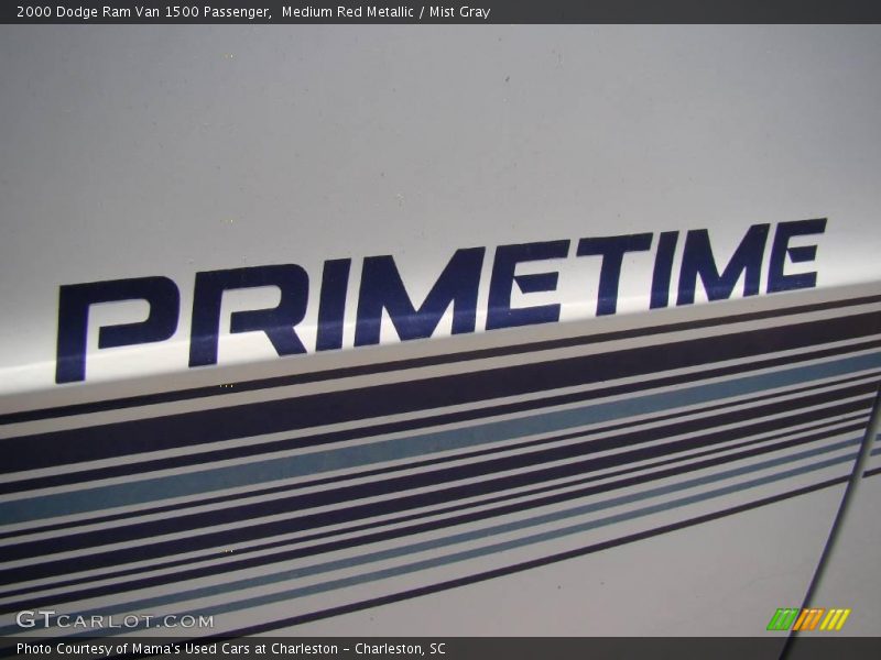 Medium Red Metallic / Mist Gray 2000 Dodge Ram Van 1500 Passenger