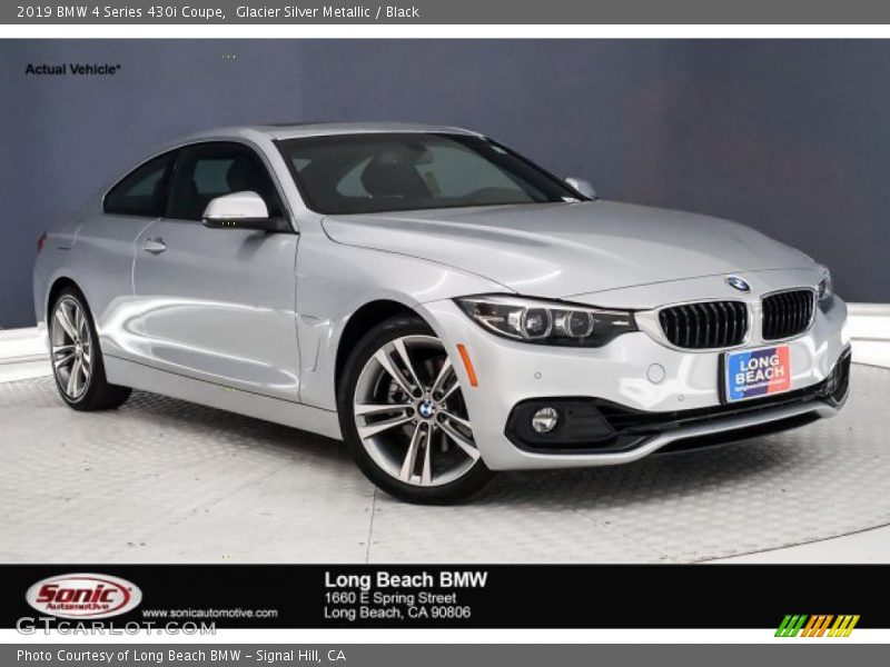 Glacier Silver Metallic / Black 2019 BMW 4 Series 430i Coupe