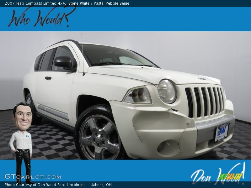 Stone White / Pastel Pebble Beige 2007 Jeep Compass Limited 4x4