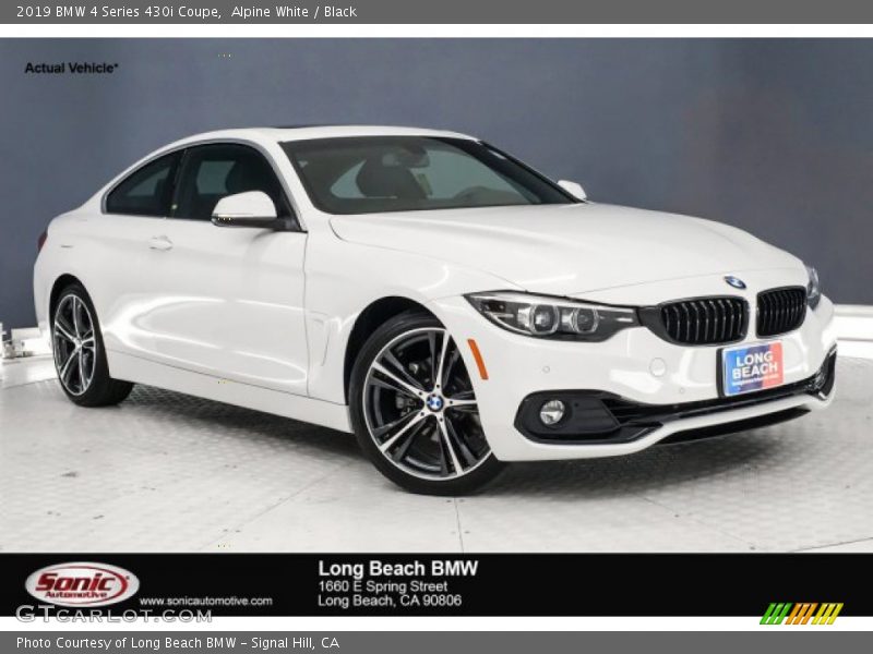 Alpine White / Black 2019 BMW 4 Series 430i Coupe