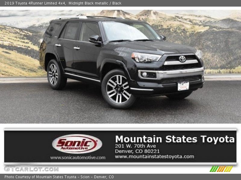 Midnight Black metallic / Black 2019 Toyota 4Runner Limited 4x4