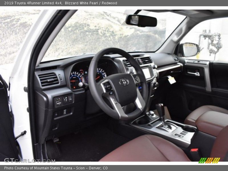 Blizzard White Pearl / Redwood 2019 Toyota 4Runner Limited 4x4