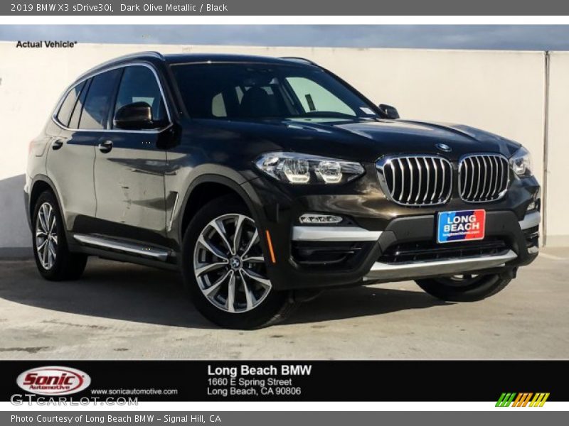 Dark Olive Metallic / Black 2019 BMW X3 sDrive30i