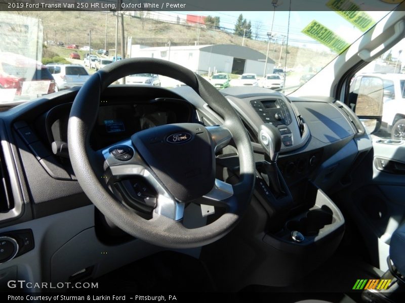 Oxford White / Pewter 2019 Ford Transit Van 250 HR Long