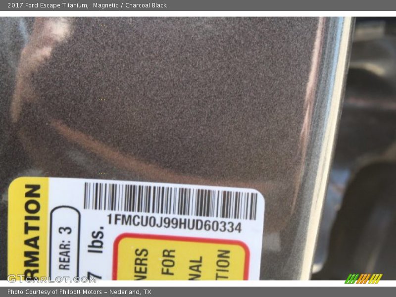 Magnetic / Charcoal Black 2017 Ford Escape Titanium
