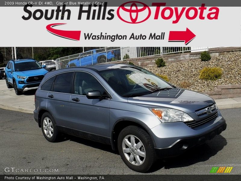 Glacier Blue Metallic / Gray 2009 Honda CR-V EX 4WD