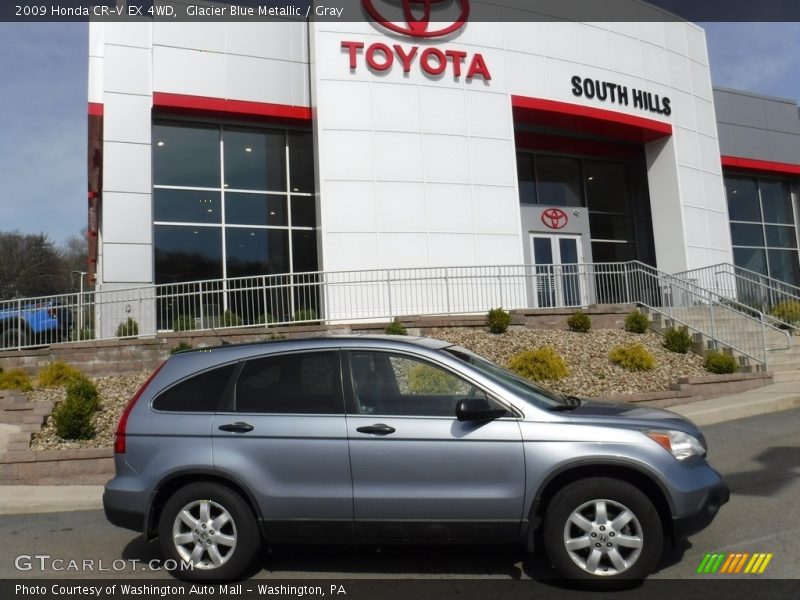 Glacier Blue Metallic / Gray 2009 Honda CR-V EX 4WD