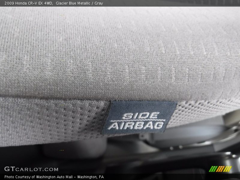 Glacier Blue Metallic / Gray 2009 Honda CR-V EX 4WD