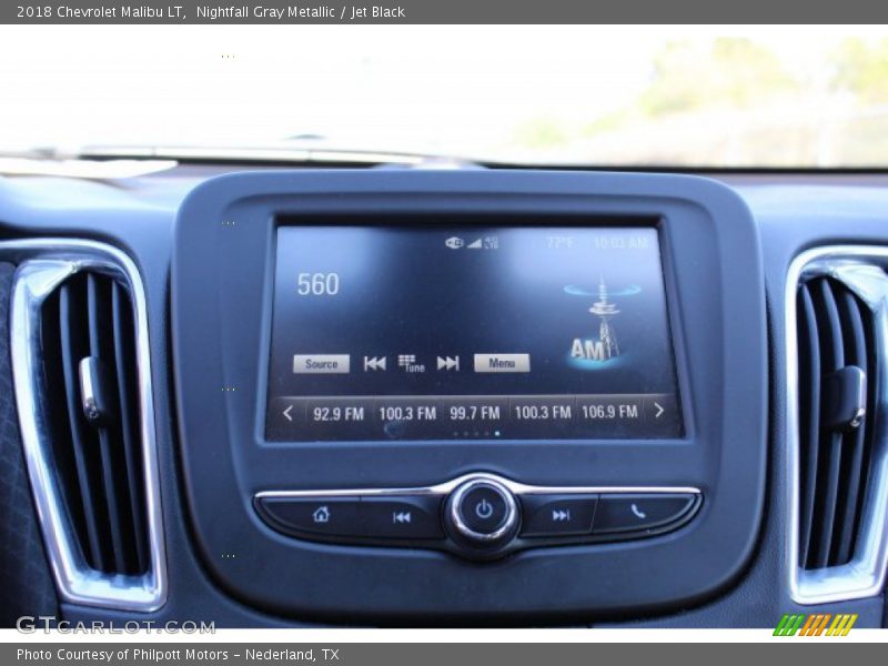 Nightfall Gray Metallic / Jet Black 2018 Chevrolet Malibu LT